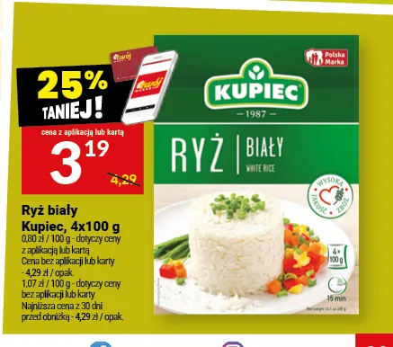 Ryż biały Kupiec promocja w Twój Market