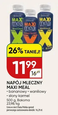 Napój mleczny maxi meal promocja w Chata Polska