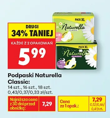 Podpaski Classic promocja w Biedronka