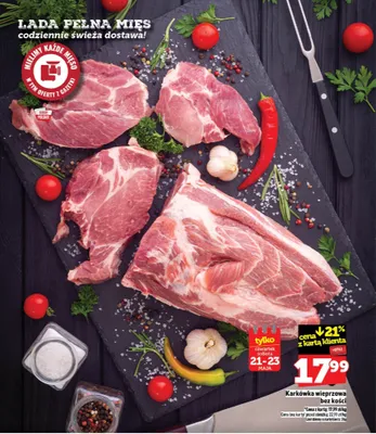 Karkówka wieprzowa bez kości polska promocja w TOPAZ