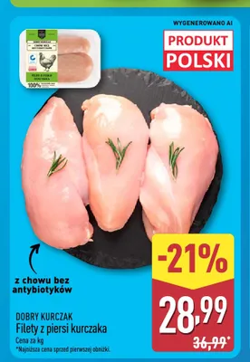 Filety z piersi kurczaka Dobry Kurczak promocja w Aldi