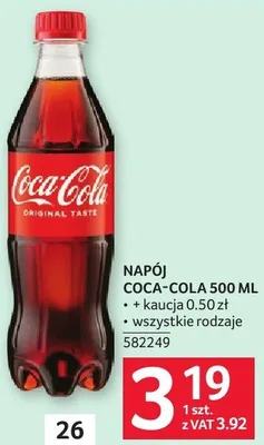 Napój Coca-Cola 500ML promocja w Selgros