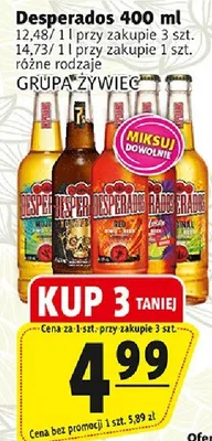 Desperados 400ml przy zakupie 3 szt. promocja w Prim Market