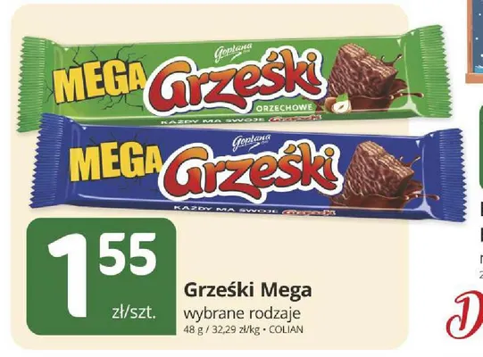 Wafel Grześki Mega orzechowe promocja w Marketvita