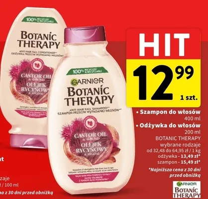 Odżywka do włosów BOTANIC THERAPY GARNIER wybrane rodzaje promocja w Intermarche