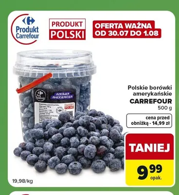 Borówki amerykańskie Carrefour polskie promocja w Carrefour Express