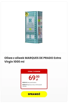 Oliwa z oliwek Marqués De Prado Extra Virgin promocja w Media Expert