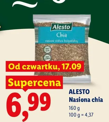 Nasiona chia Alesto promocja w Lidl