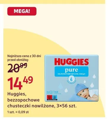 Chusteczki nawilżane bezzapachowe promocja w Rossmann