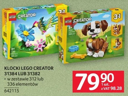 Klocki Lego Creator 31384 lub 31382 promocja w Selgros