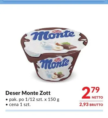 Deser Monte Zott promocja w Makro