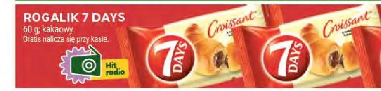 Rogalik 7 Days kakaowy Croissant promocja w Stokrotka