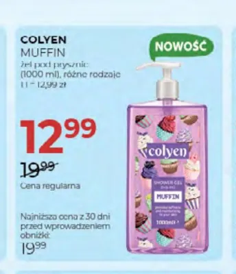 Żel pod prysznic Colyen Muffin promocja w Drogerie Jawa