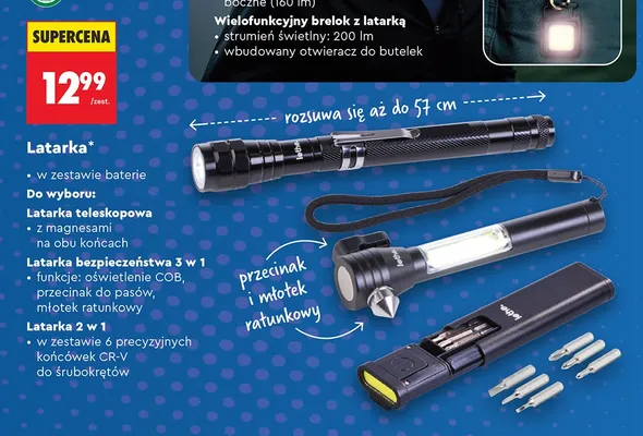 Latarka teleskopowa Lethe. promocja w Biedronka