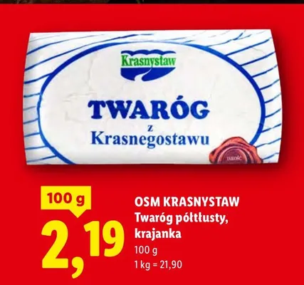 Twaróg półtłusty promocja w Lidl