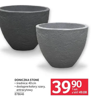 Doniczka Stone 878646 promocja w Selgros