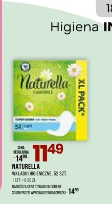Wkładki higieniczne Naturella promocja w Drogerie Natura