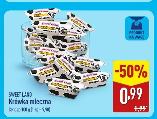 Krówka mleczna Sweet Land promocja w Aldi