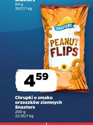 Chrupki o smaku orzeszków ziemnych Snaxters promocja w Netto