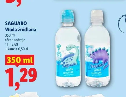 Woda źródlana Saguaro promocja w Lidl