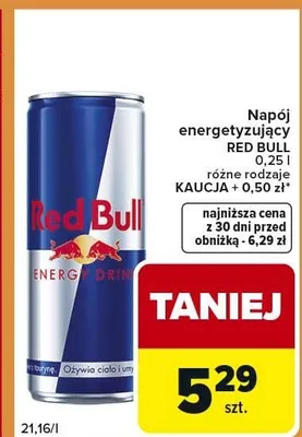 Napój energetyzujący Red Bull promocja w Carrefour Express