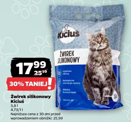 Żwirek silikonowy promocja w Netto