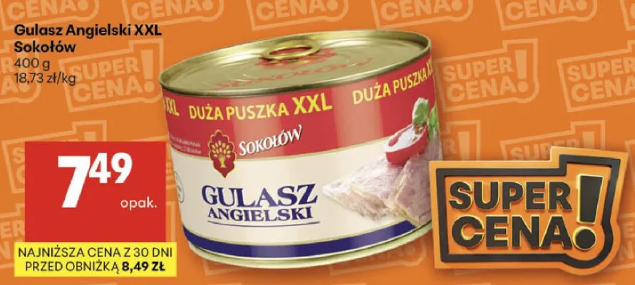Gulasz angielski XXL promocja w Delikatesy Centrum