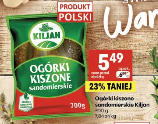 Ogórki kiszone sandomierskie promocja w Delikatesy Centrum