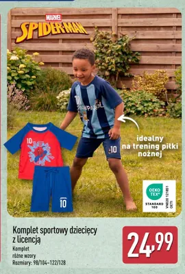 Komplet sportowy dziecięcy z licencją promocja w Aldi