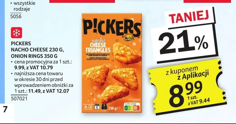 Przekąska Pickers Nacho Cheese Triangles McCain promocja w Selgros