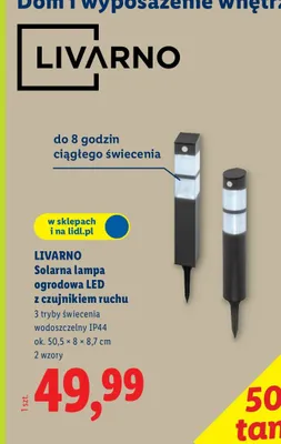 Solarna lampa ogrodowa LED z czujnikiem ruchu promocja w Lidl
