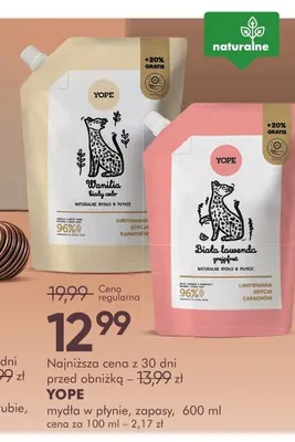 Mydło w płynie zapas Yope promocja w Super-Pharm