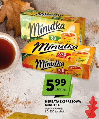 Herbata ekspresowa Minutka cytrynowa promocja w Groszek
