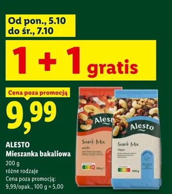 Mieszanka bakaliowa Alesto promocja w Lidl