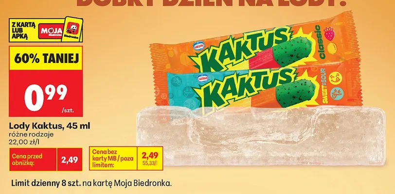 Lody Nestlé Kaktus Classic promocja w Biedronka