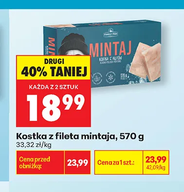 Kostka z fileta mintaja Family Fish promocja w Biedronka