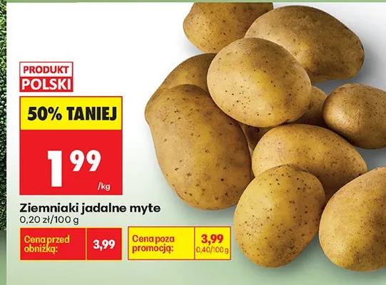 Ziemniaki jadalne myte promocja w Biedronka