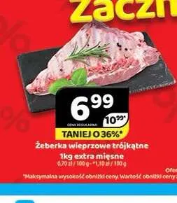 Żeberka wieprzowe trójkątne extra mięsne promocja w Delfin