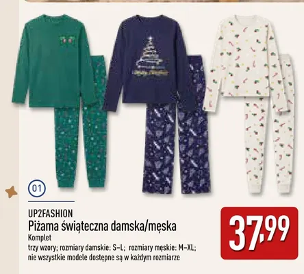 Piżama świąteczna męska UP2FASHION promocja w Aldi