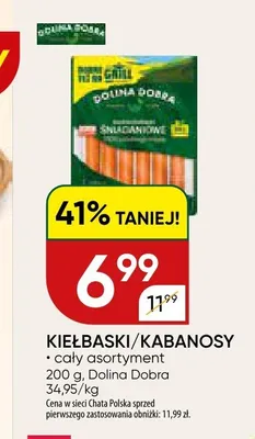 Kiełbaski Kabanosy Dolina Dobra promocja w Chata Polska