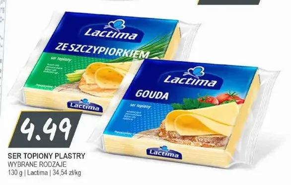 Ser topiony w plastrach ze szczypiorkiem Lactima promocja w Słoneczko