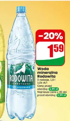 Woda mineralna Rodowita promocja w Dino