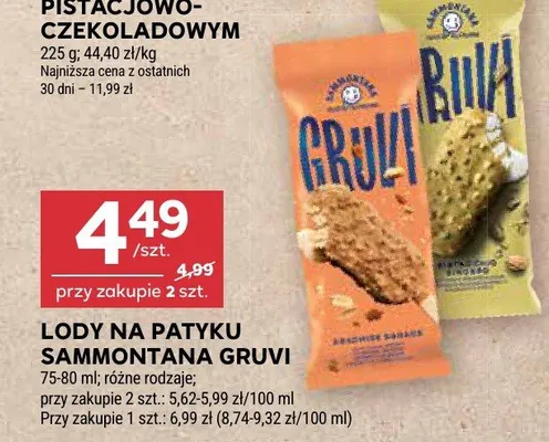 Lody na patyku Sammontana Gruvi promocja w Stokrotka