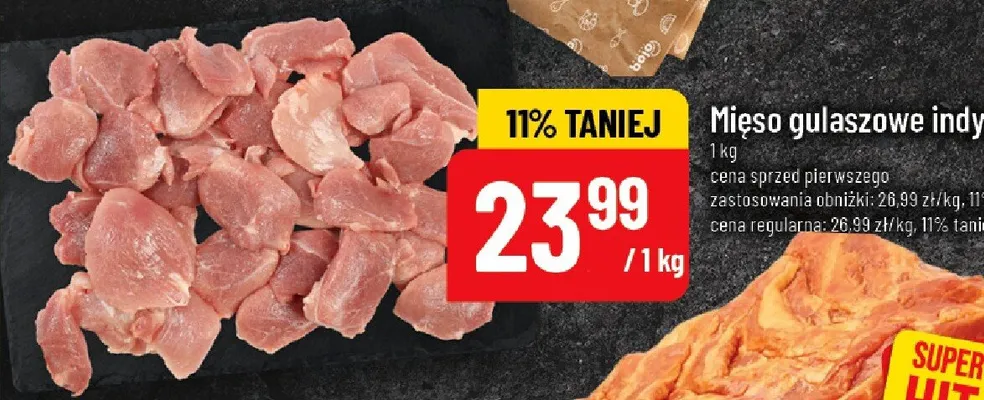 Mięso gulaszowe indycze promocja w POLOmarket