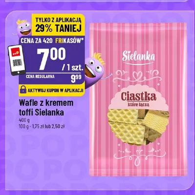 Wafle z kremem toffi Sielanka promocja w POLOmarket