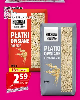 Płatki owsiane błyskawiczne Kuchnia Babuni Aluni promocja w Prim Market
