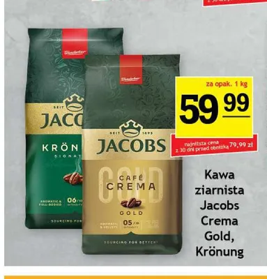 Kawa ziarnista Jacobs Crema Gold promocja w Gram Market
