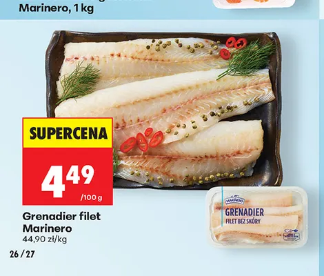 Grenadier filet Marinero promocja w Biedronka