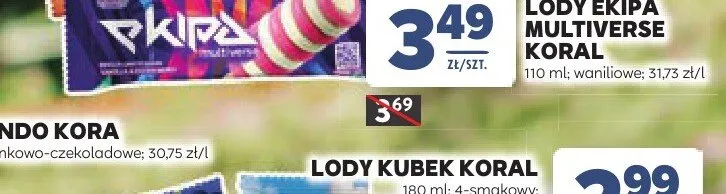 Lody Ekipa Multiverse Koral waniliowe promocja w Stokrotka
