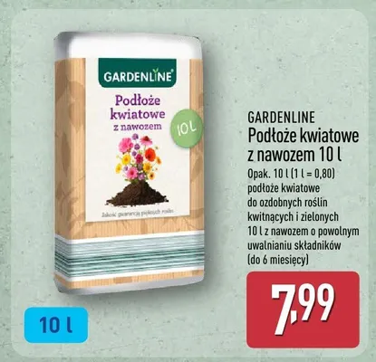 Podłoże kwiatowe z nawozem 10 l promocja w Aldi
